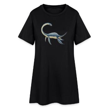 Dinosaure Plesiosaurus - Robe T-shirt Femme - noir - Devant