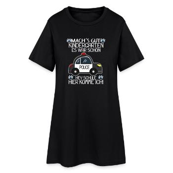 Einschulung Polizei Jungen Schulkind Geschenk - Frauen T-Shirt-Kleid - Schwarz - Vorne