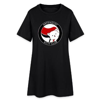 Antifascist Kitty Club Antifa Kawaii Cat - Women’s T-Shirt Dress - black - Front