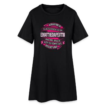Ergotherapeutin - Frauen T-Shirt-Kleid - Schwarz - Vorne