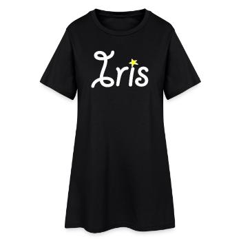 Iris - Robe T-shirt Femme - noir - Devant