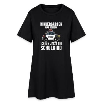 Einschulung Polizei Jungen Schulkind Geschenk - Frauen T-Shirt-Kleid - Schwarz - Vorne