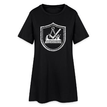 Carpenter & Carpenter Guild Coat of Arms Relief Stone Look - Women’s T-Shirt Dress - black - Front