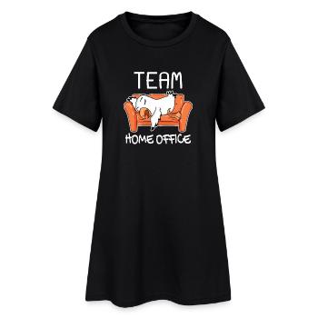 Équipe Home Bureau Mouette Détendre Paresseux Drôle - Robe T-shirt Femme - noir - Devant