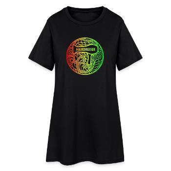 Coiffeur design arc-en-ciel - Robe T-shirt Femme - noir - Devant