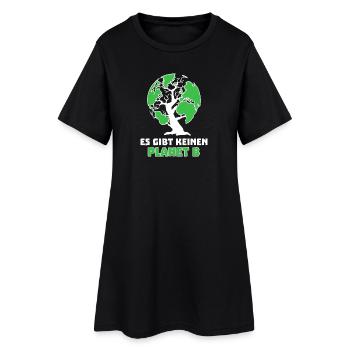 Baum Mutter Erde Planet Umwelt Statement - Frauen T-Shirt-Kleid - Schwarz - Vorne