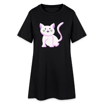 Chaton mignon | Chat | Cadeau - Robe T-shirt Femme - noir - Devant