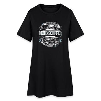 Binnenschiffer - Frauen T-Shirt-Kleid - Schwarz - Vorne