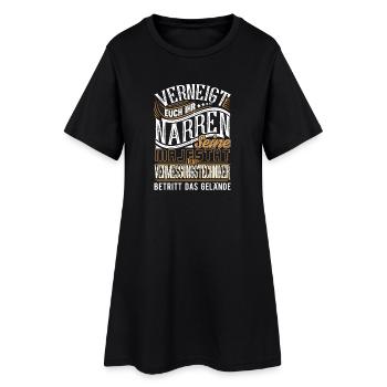 Vermessungstechniker - Frauen T-Shirt-Kleid - Schwarz - Vorne