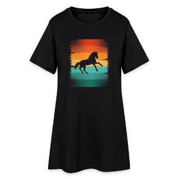 Cheval - Robe T-shirt Femme - noir - Devant