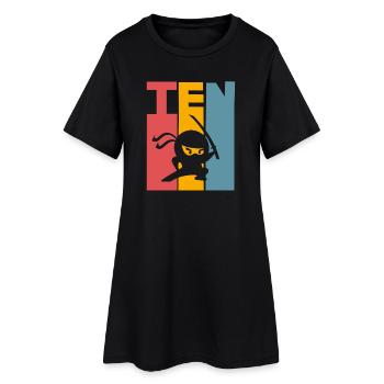 Ninja 10 ans enfants - Robe T-shirt Femme - noir - Devant