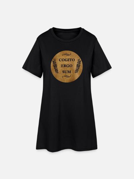 Cogito Ergo Sum - Robe T-shirt Femme - noir