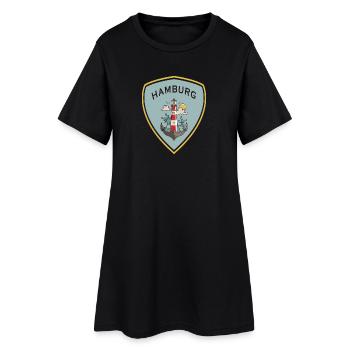 Design de l'écusson Hambourg - Robe T-shirt Femme - noir - Devant