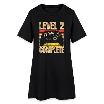 Level 2 Complete Controller - Frauen T-Shirt-Kleid - Schwarz - Vorne
