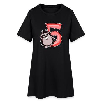 5 ans - 5e anniversaire - Anniversaire d’enfant - Robe T-shirt Femme - noir - Devant