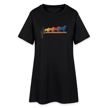 Australian Shepherd - Frauen T-Shirt-Kleid - Schwarz - Vorne