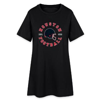 Houston Football Retro Logo - Women’s T-Shirt Dress - black - Front