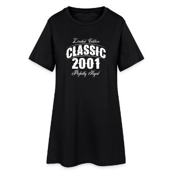 2001 Année de naissance Année d’anniversaire - Robe T-shirt Femme - noir - Devant