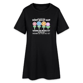 Gärtner - Frauen T-Shirt-Kleid - Schwarz - Vorne