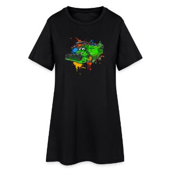 Combiner - Robe T-shirt Femme - noir - Devant