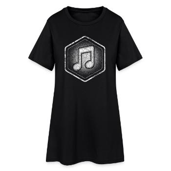 Note de musique Logo Hexagon avec effet cool - Robe T-shirt Femme - noir - Devant