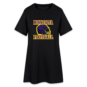 Minnesota Football Helmdesign - Frauen T-Shirt-Kleid - Schwarz - Vorne
