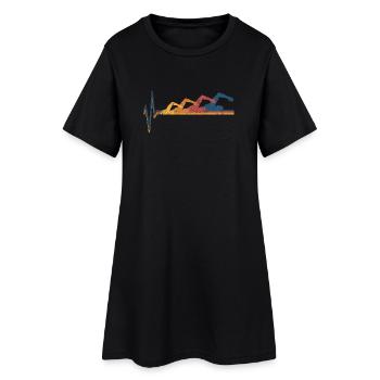 Schwimmen Schwimmer - Frauen T-Shirt-Kleid - Schwarz - Vorne