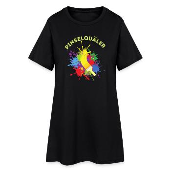 Pinselquäler Maler Handwerker Lackierer Pinsel - Frauen T-Shirt-Kleid - Schwarz - Vorne