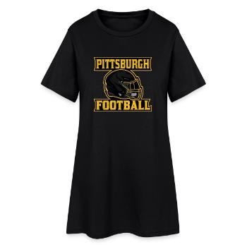Logo du casque de football de Pittsburgh - Robe T-shirt Femme - noir - Devant