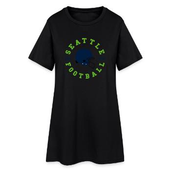 Seattle Football Vintage Helmet - Women’s T-Shirt Dress - black - Front