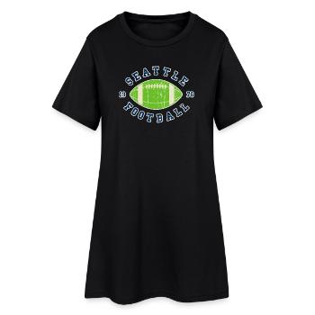 Seattle Football Emblem 1976 - Women’s T-Shirt Dress - black - Front