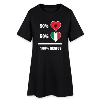 Italie et Albanie génie / cadeau - Robe T-shirt Femme - noir - Devant