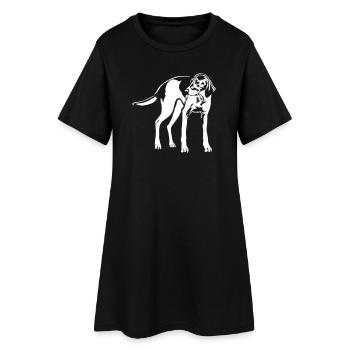Grand anglo-francais Tricolore "Black Edition" - Frauen T-Shirt-Kleid - Schwarz - Vorne