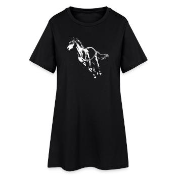 Cheval galopant « Black Edition » - Robe T-shirt Femme - noir - Devant