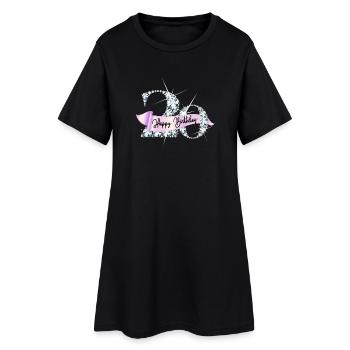 Happy Birthday 20. Geburtstag mit Diamantenband - Frauen T-Shirt-Kleid - Schwarz - Vorne