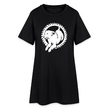Golden Retriever "Black Edition" - Frauen T-Shirt-Kleid - Schwarz - Vorne