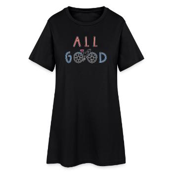 Biker Fahrrad Biker Statement - Frauen T-Shirt-Kleid - Schwarz - Vorne