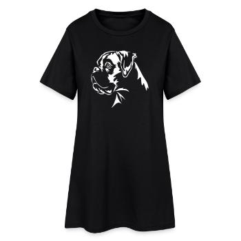 Boxer Head "Black Edition" - Women’s T-Shirt Dress - black - Front