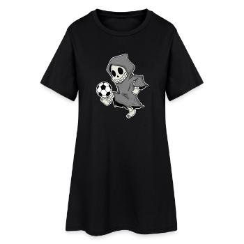 Grim Reaper with football - Women’s T-Shirt Dress - black - Front