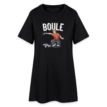 Pétanque deux joueurs avec boules boules boules boules boules - Robe T-shirt Femme - noir - Devant