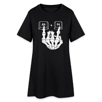 Anatomie humoristique main choix multiple - Robe T-shirt Femme - noir - Devant