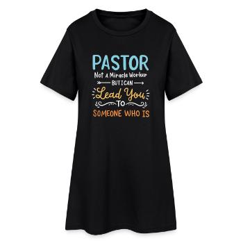 Pfarrer Priester - Frauen T-Shirt-Kleid - Schwarz - Vorne