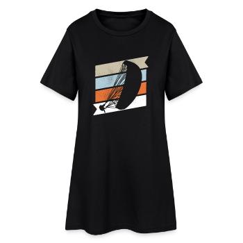 Parapente Parapente Pilot Vintage - Robe T-shirt Femme - noir - Devant