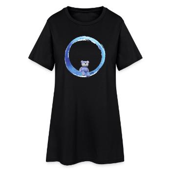 Peluche - Robe T-shirt Femme - noir - Devant