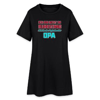 Statement Ruhestand Opa Senior Großvater - Frauen T-Shirt-Kleid - Schwarz - Vorne