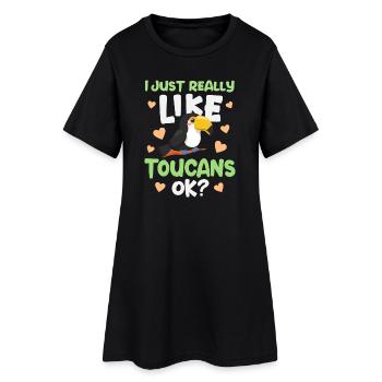 Toucan Oiseau Toucan - Robe T-shirt Femme - noir - Devant