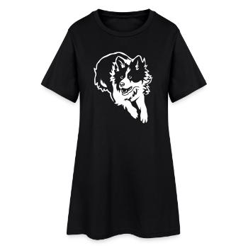 Border Collie « Black Edition » - Robe T-shirt Femme - noir - Devant