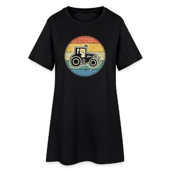 Tracteur vintage pour agriculteurs et agriculteurs - Robe T-shirt Femme - noir - Devant
