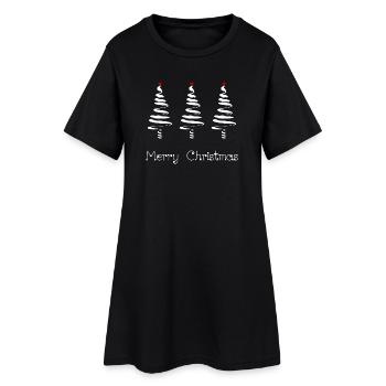 NOËL. JOYEUX NOËL. MERRY CHRISTMAS. NOUVEL AN - Robe T-shirt Femme - noir - Devant