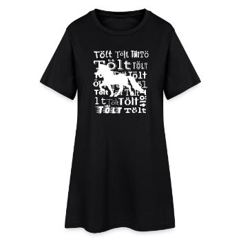 Edles Islandpferd Tölt Statement - Frauen T-Shirt-Kleid - Schwarz - Vorne